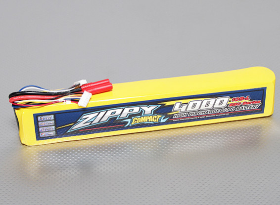 ZIPPY Compact 4000mAh 10S 25C Long Lipo Pack