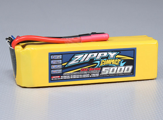 ZIPPY Compact 5000mAh 5S 25C Lipo Pack