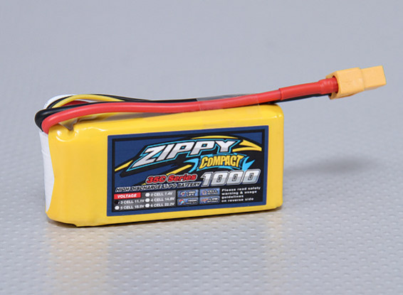 ZIPPY Compact 1000mAh 3S 35C Lipo Pack