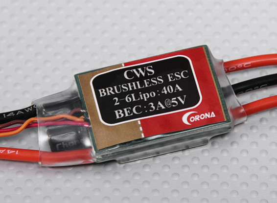 Corona 40amp Brushless Speed Controller 2-6s