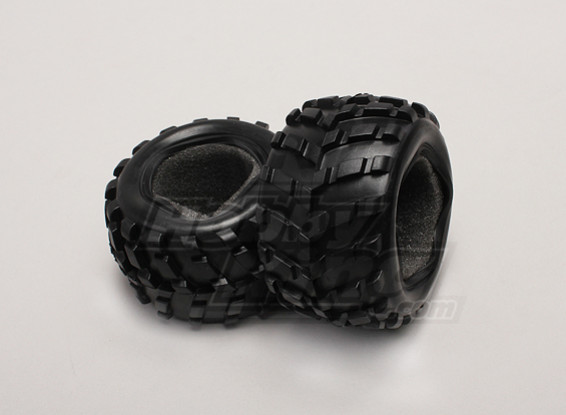 Tires w/Foam Inserts (2pcs/bag) - 1/18 4WD RTR Short Course Truck 