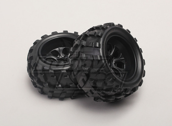 Wheels/Tires (2pcs/bag) - 1/18 4WD RTR Short Course Truck