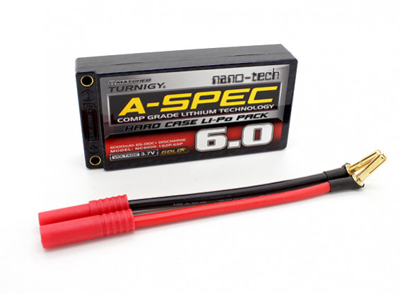 Turnigy nano-tech A-SPEC 6000mah 1S 65~130C Hardcase Lipo Pack