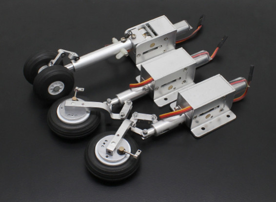 Turnigy Full Metal Servoless Retract with Oleo Legs and Braking System (Suits 90mm T-45 and L-59)