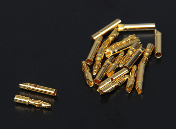 2mm Gold Connectors 10 pairs (20pc)