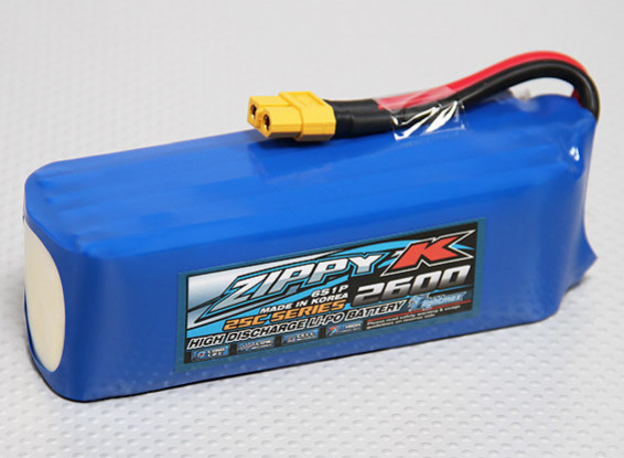 Zippy-K Flightmax 2600mah 6S1P 25C Lipoly Battery