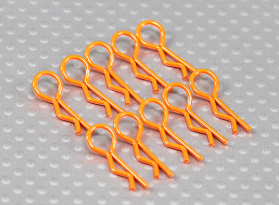 Small-ring 45 Deg Body Clips (Orange) (10Pcs)