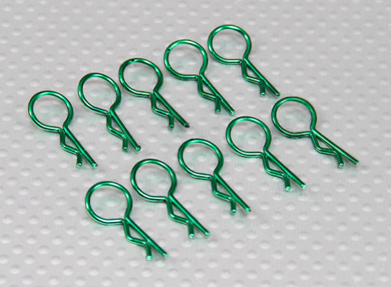 Medium-ring Body Clips (Green) (10Pcs)