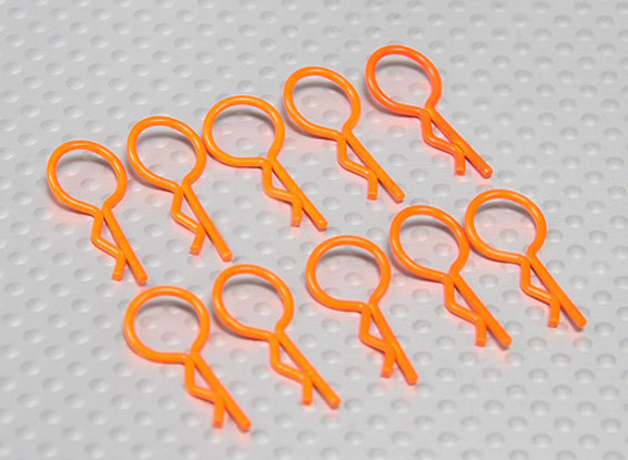 Medium-ring Body Clips (Orange) (10Pcs)
