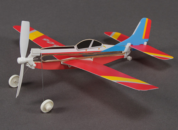 Rubber Band Powered Freeflight S.312 Tucano 286mm Span
