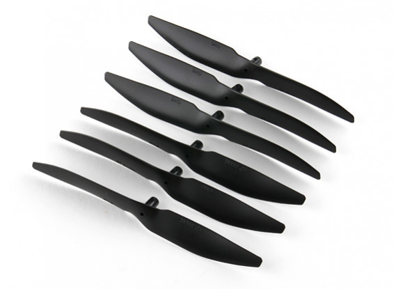 GWEP5443 Black Replacement Props for HobbyKing Q-BOT Quadcopter (6pc)