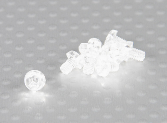 Transparent Polycarbonate Screws M3x4mm - 10pcs/bag