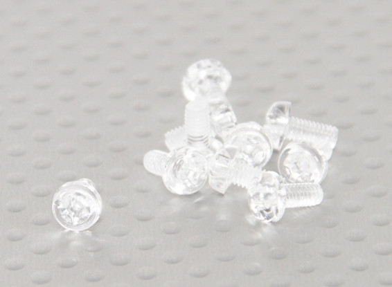 Transparent Polycarbonate Screws M3x6mm - 10pcs/bag