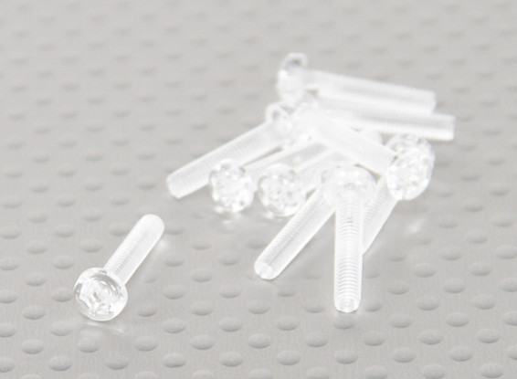 Transparent Polycarbonate Screws M3x15mm - 10pcs/bag