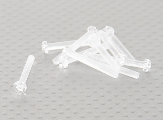 Transparent Polycarbonate Screws M3x25mm - 10pcs/bag