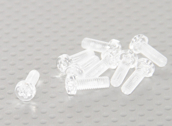 Transparent Polycarbonate Screws M4x12mm - 10pcs/bag