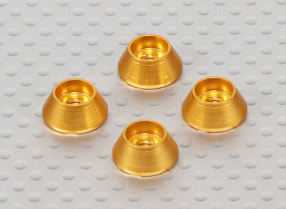 Alloy Cone Washer (Gold) (4pcs)