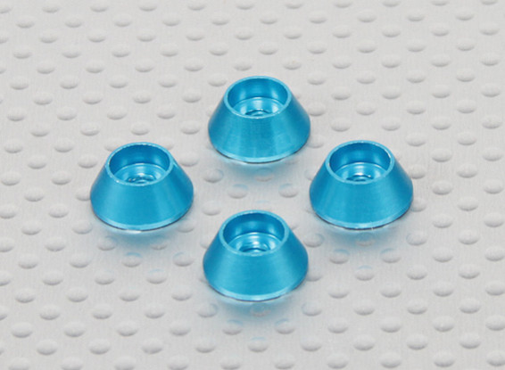 Alloy Cone Washer (Blue) (4pcs)