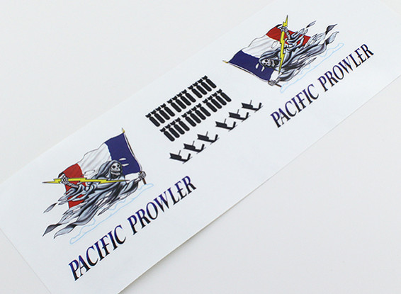 TD-027 Nose Art - "PACIFIC PROWLER" (French Flag) L/R Handed Decal