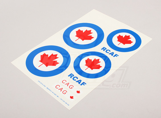 Scale National Air Force Insignia Decal Sheet - Canada (large)