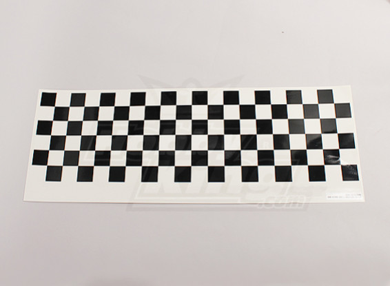 Decal Sheet Chequer Pattern Black/Clear 590mmx180mm