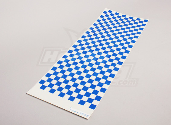 Decal Sheet Small Chequer Pattern Blue/Clear 590mmx180mm