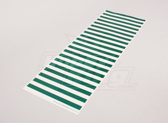 Decal Sheet Stripe Pattern Green/Clear 590mmx200mm