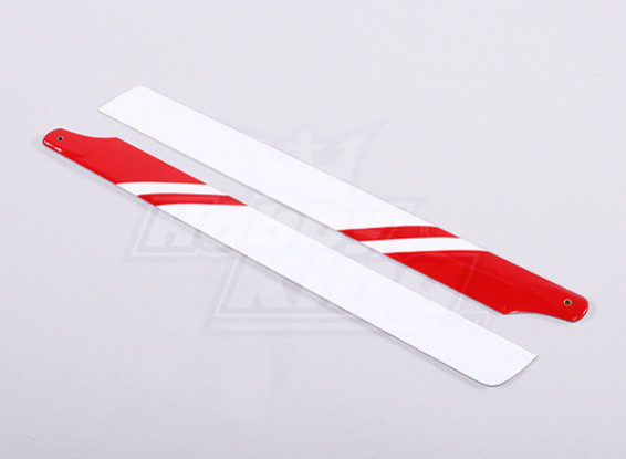 325mm Carbon/Glass Fibre Composite Main Blade (Red/White)