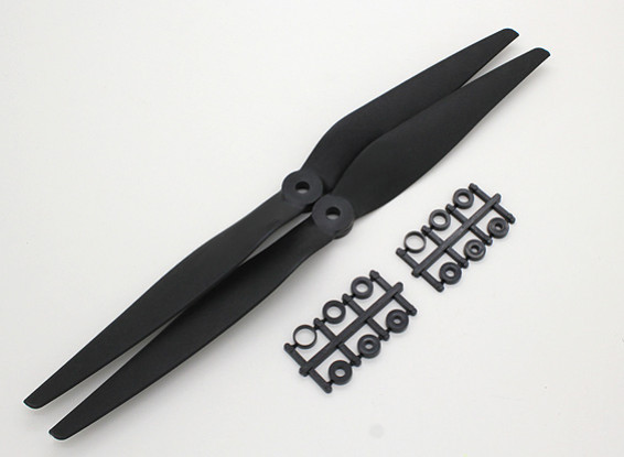 Hobbyking Thin Style Propeller 11x5 Black (CCW) (2pcs)