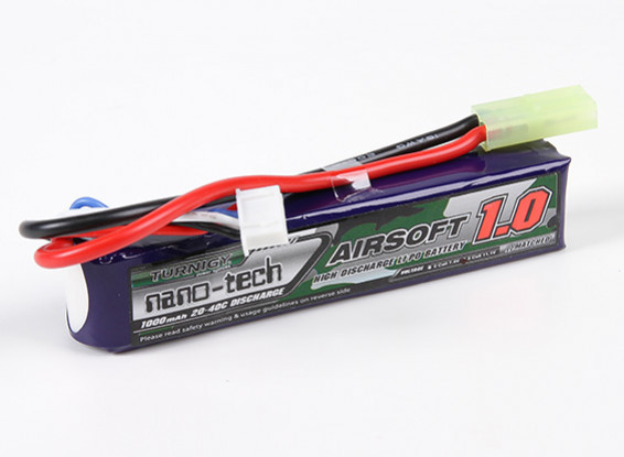 Batteria Lipo TURNIGY NANO TECH 11,1V 1000mAh 20-40C Tamiya per Fucile Softair B