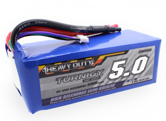 Turnigy Heavy Duty 5000mAh 6S 60C Lipo Pack