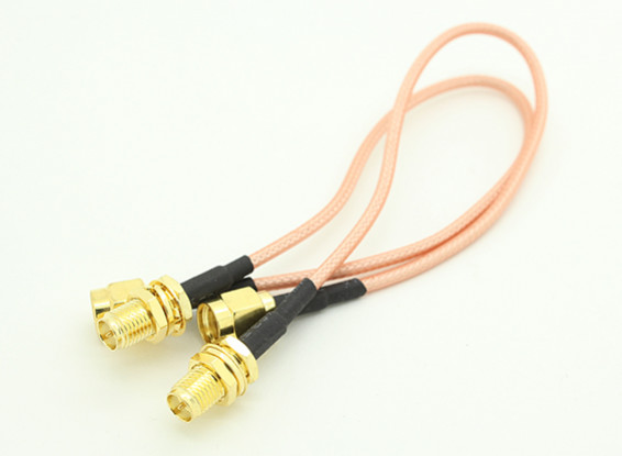RP-SMA Antenna 200mm Extension Cables with Thru Hole Mounting