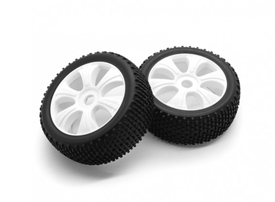 HobbyKing 1/8 Scale K Spec Y-Spoke Wheel/Tire 17mm Hex (White)