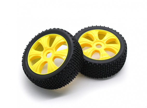 HobbyKing 1/8 Scale K Spec Y-Spoke Wheel/Tire 17mm Hex (Yellow)
