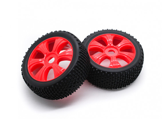 HobbyKing 1/8 Scale K Spec Y-Spoke Wheel/Tire 17mm Hex (Red)