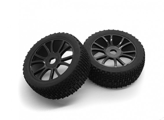 HobbyKing 1/8 Scale Scrambler Y-Spoke Wheel/Tire 17mm Hex (Black)