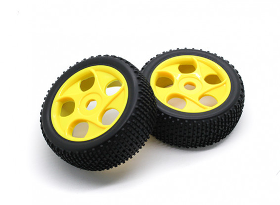 HobbyKing 1/8 Scale K Spec Star Spoke Wheel/Tire 17mm Hex (Yellow)