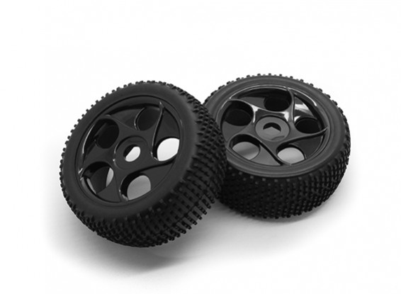 HobbyKing 1/8 Scale K Spec Star Spoke Wheel/Tire 17mm Hex (Black)
