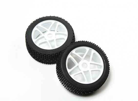 HobbyKing® 1/8 Star White Wheel & Off-road Tire 17mm Hex (2pc)