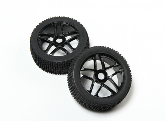 HobbyKing® 1/8 Star Black Wheel & Off-road Tire 17mm Hex (2pc)