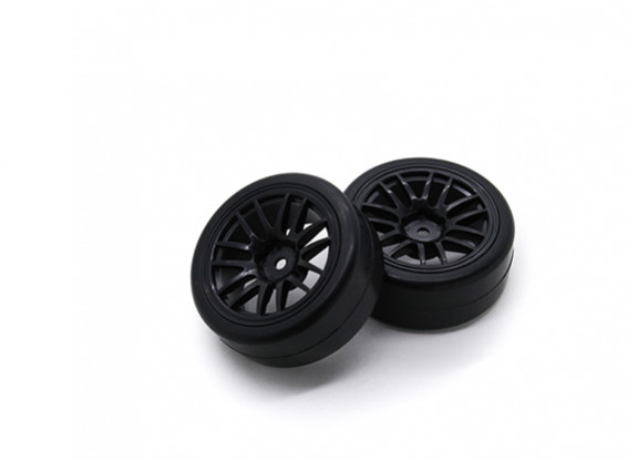 HobbyKing 1/10 Wheel/Tire Set Y-spoke (Black) RC Car 26mm (2pcs)