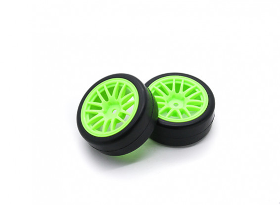 HobbyKing 1/10 Wheel/Tire Set Y-spoke (Green) RC Car 26mm (2pcs)