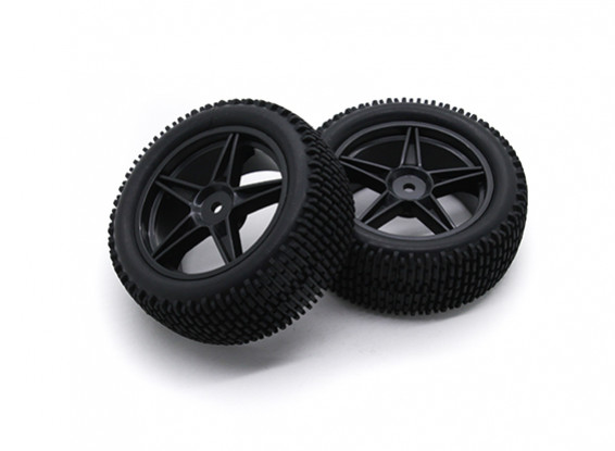 HobbyKing 1/10 Gekkota 5-Spoke (Black) Wheel/Tire 12mm Hex