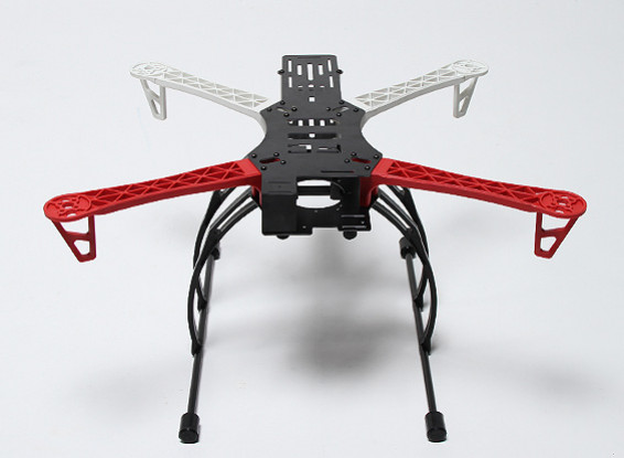 REPTILE500-V3 Quad-Copter Frame With Crab Landing Gear  (White/Red)