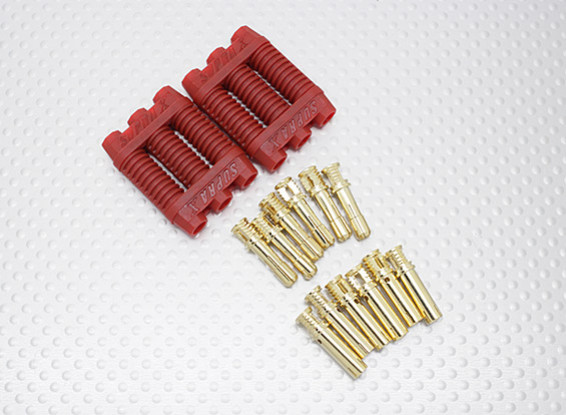 4mm RCPROPLUS Supra X Gold Bullet Connector Block for Motor/ESC (2 Units)