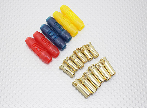 6mm RCPROPLUS Supra X Gold Bullet Polarised Connectors (6 pairs)