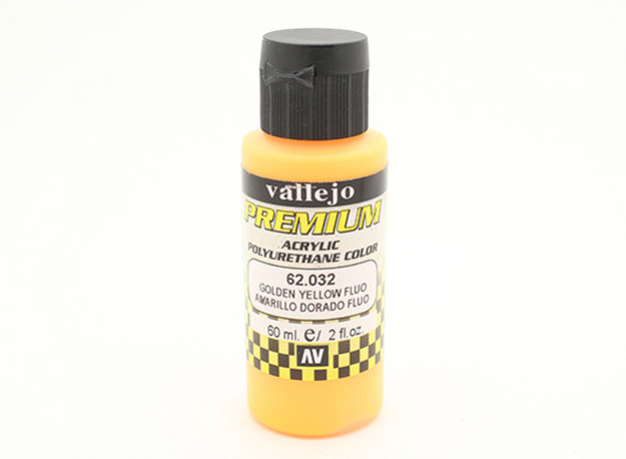 Vallejo Premium Color Acrylic Paint - Golden Yellow Fluo (60ml) 62.032