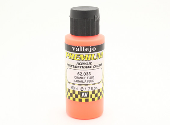 Vallejo Premium Color Acrylic Paint - Orange Fluo (60ml) 62.033