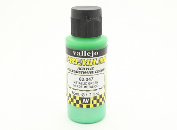 Vallejo Premium Color Acrylic Paint - Metallic Green (60ml) 62.047