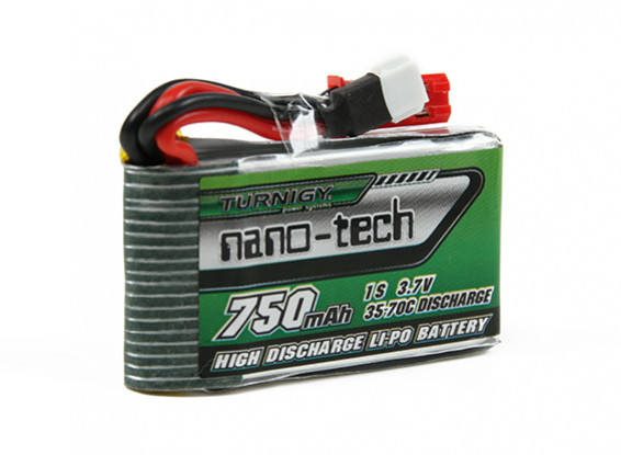 Turnigy nano-tech 750mAh 1S 35-70C Lipo Pack (Walkera V120D02S/QR Infra X/QR W100S)